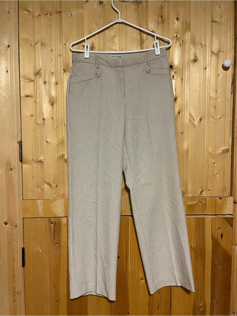 Women's Tailored Wide-Leg Trousers in Beige by Tahari